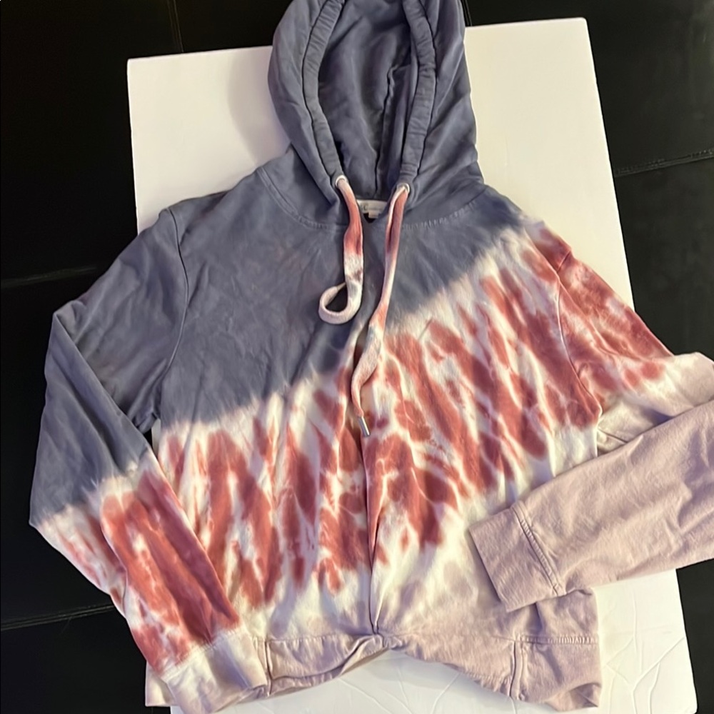 C&C California Boho Tie Dye Twist Front Hoodie Sweatshirt size medium